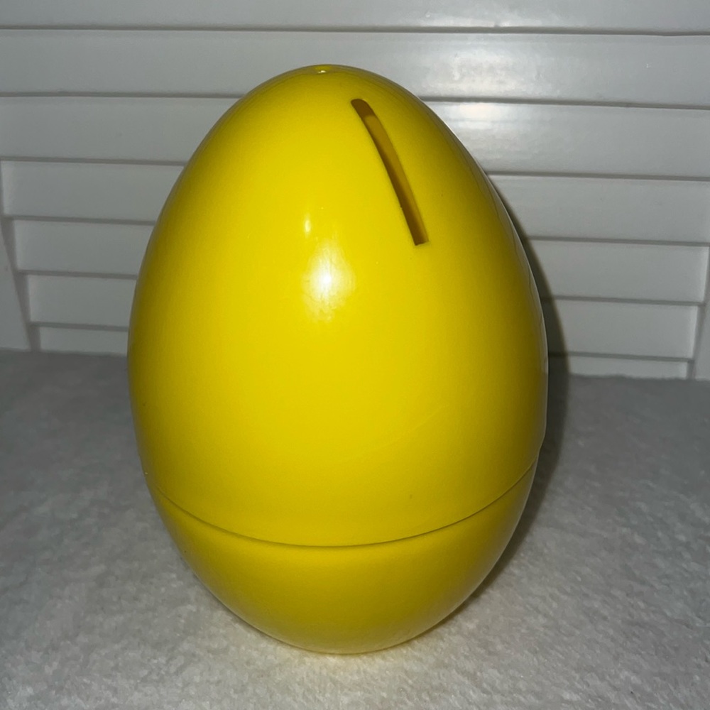Giant Yellow Egg Money Bank NWOT
